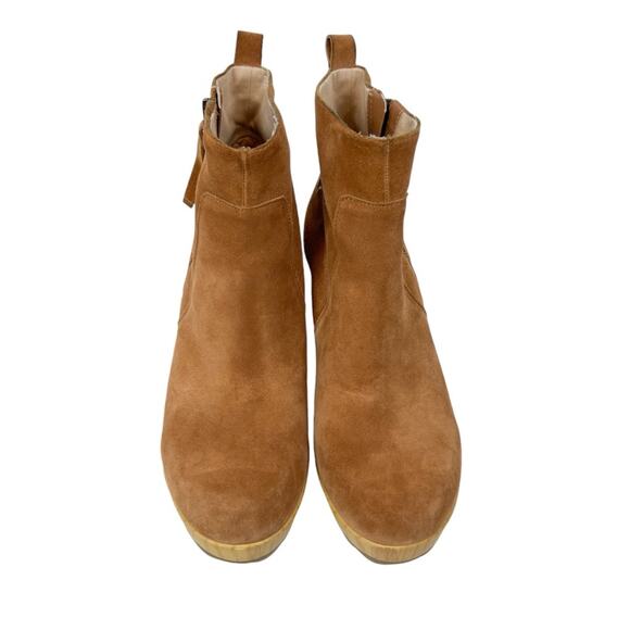 Dr. Scholl’s‎ Win Over Honey Suede Chunky Platform Ankle Boots Scandinavian 9.5 - Picture 2 of 12